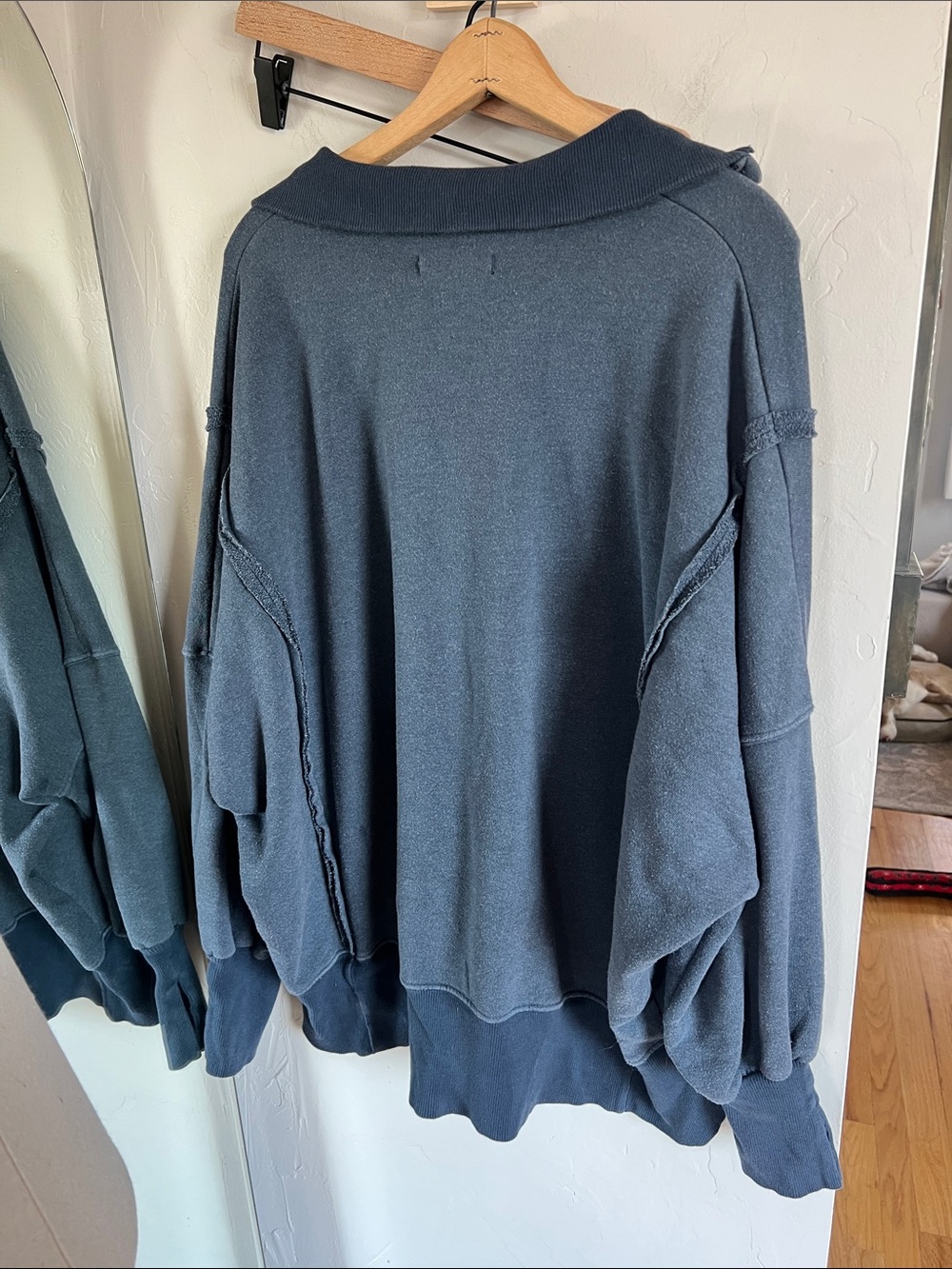 We The Free women’s oversized Crewneck Sweater - Slate Blue - Picture 3 of 5